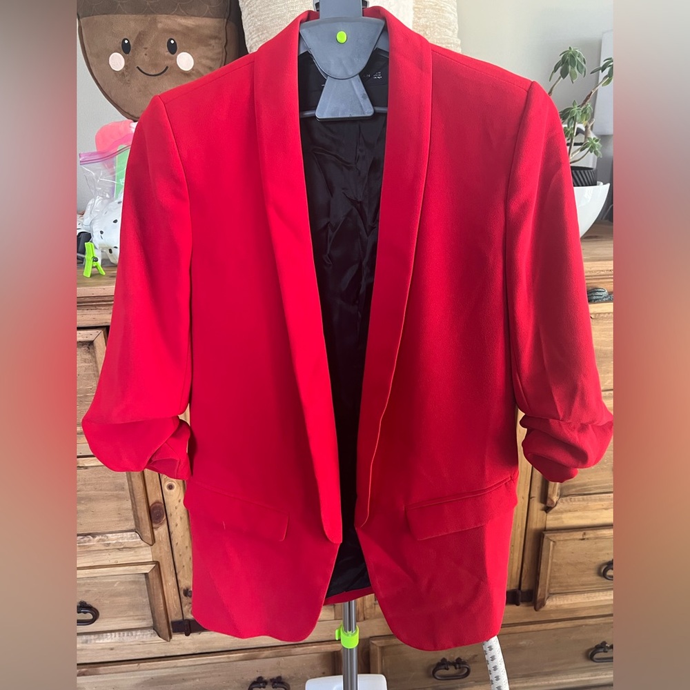 Vibrant Red Zara Blazer